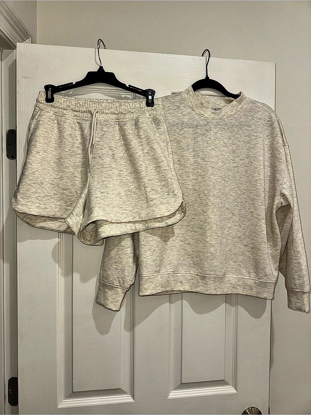 ZENANA Gray Sweatshirt & Shorts Set Like New
